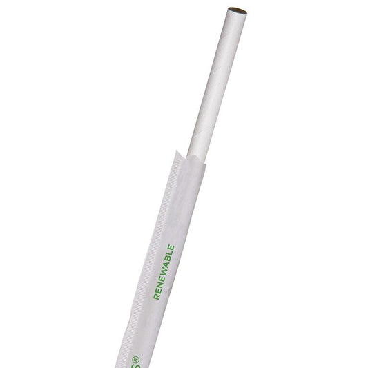 White eco products giant paper straw