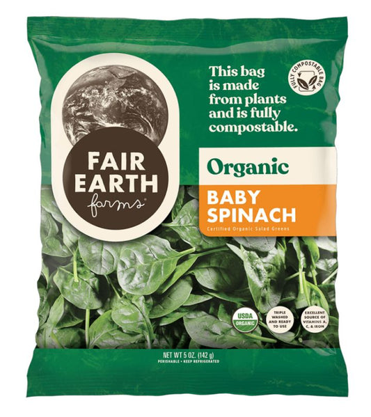 Fair Earth Farms Baby Spinach Bag
