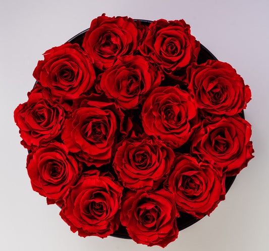 A bouquet of red roses