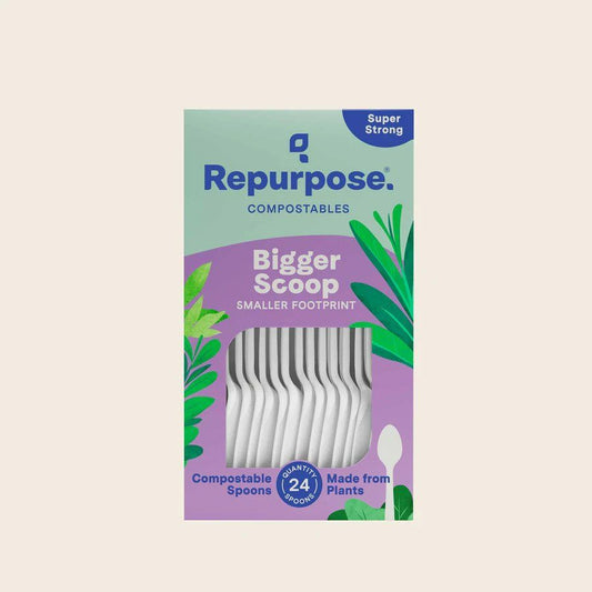 A pack of repurpose compostable spoons