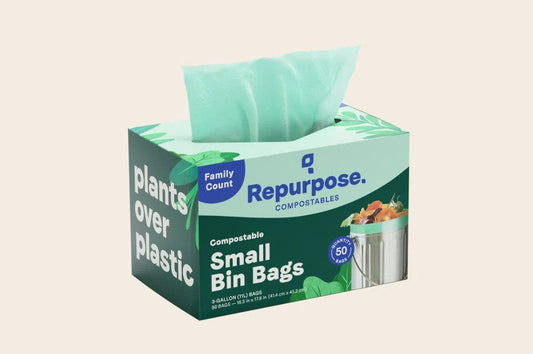 Green repurpose compostable small bin bags